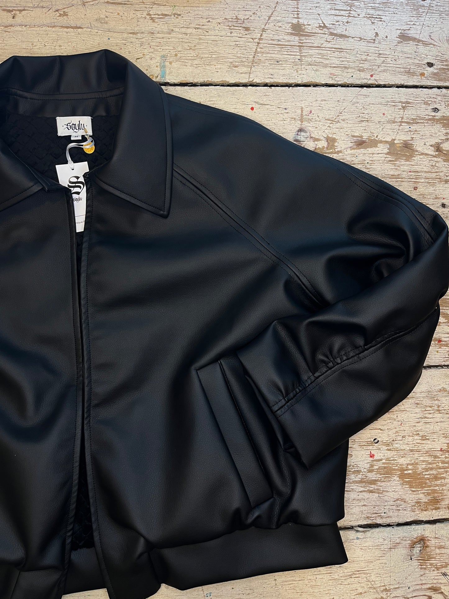 BOMBERJACKET - FAKE LEATHER